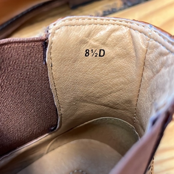 Joseph Abboud brown leather ankle pull on boots men’s 8.5 D - Picture 4 of 7